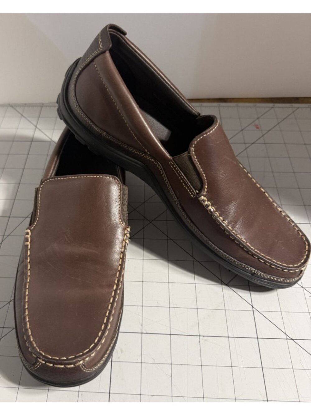 Cole Haan Brown Leather Slip On Loafers Men's Size 9M C04659 - Picture 2 of 7